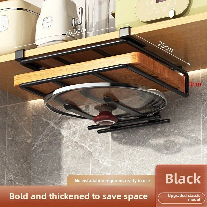 Kitchen Hanging Organizer with Hooks & Towel Rack