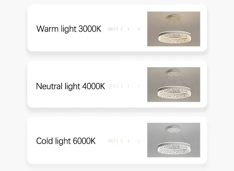 Lighting fixture with color temperature options displayed on a white background