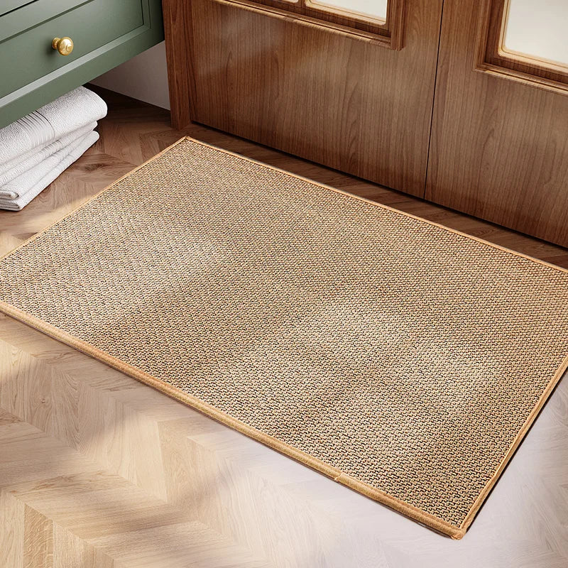 Linen Weave Anti-Slip Kitchen Runner Rug