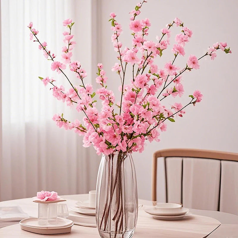 Artificial Blossom Branch – Silk Cherry & Plum Flowers for Home & Event Decor