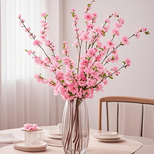 Artificial Blossom Branch – Silk Cherry & Plum Flowers for Home & Event Decor